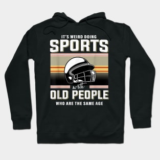 Football Helmet Retired Hoodie